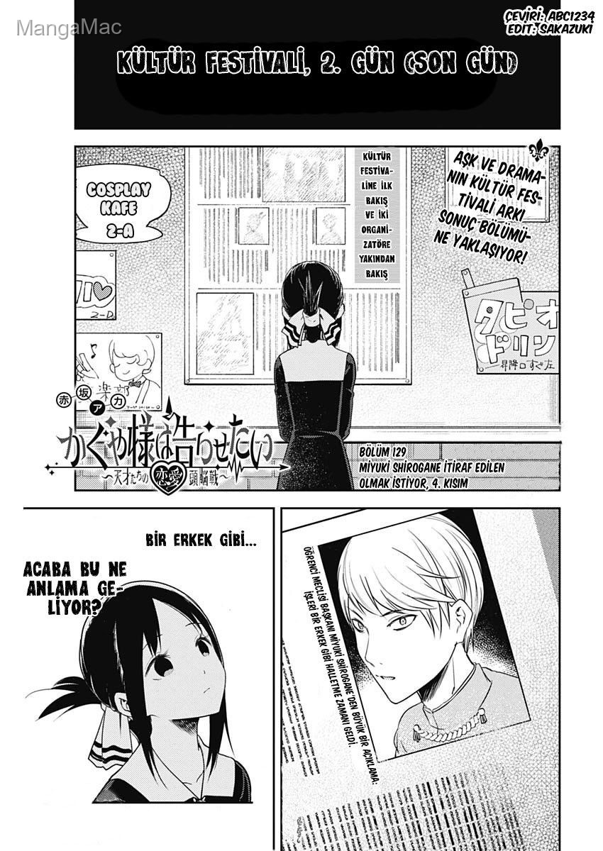 Kaguya-sama: Love Is War Bölüm 129 - Sayfa 1