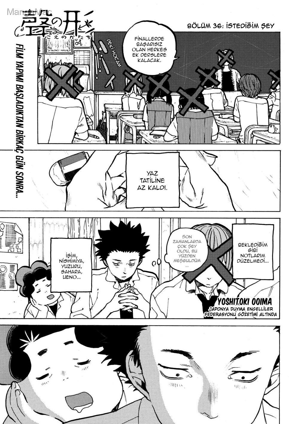 A Silent Voice Bölüm 36 - Sayfa 1